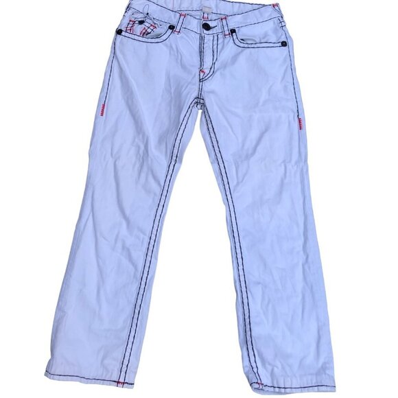 Vintage True Religion Jeans Size 33 White Super T - Picture 10 of 12